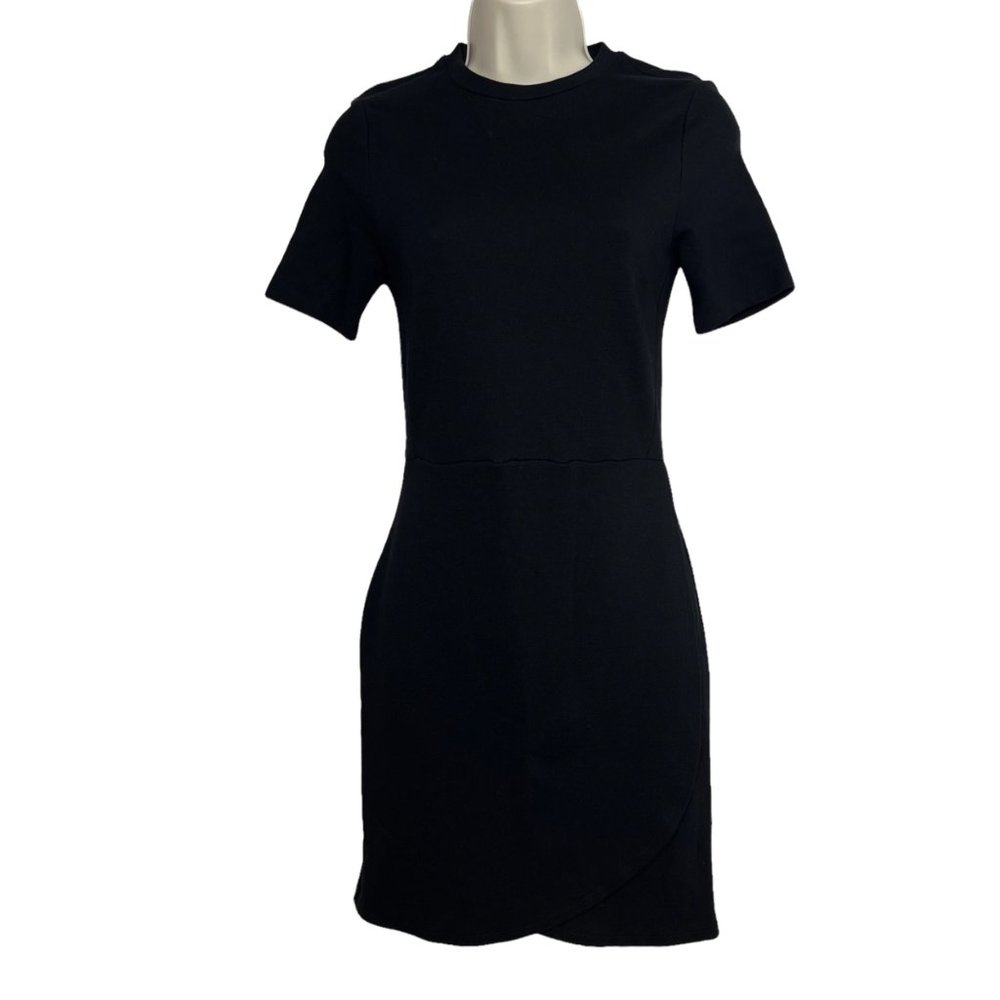 Topshop Petite Womens Black Knee Length Business Casual Office Dress Size 6